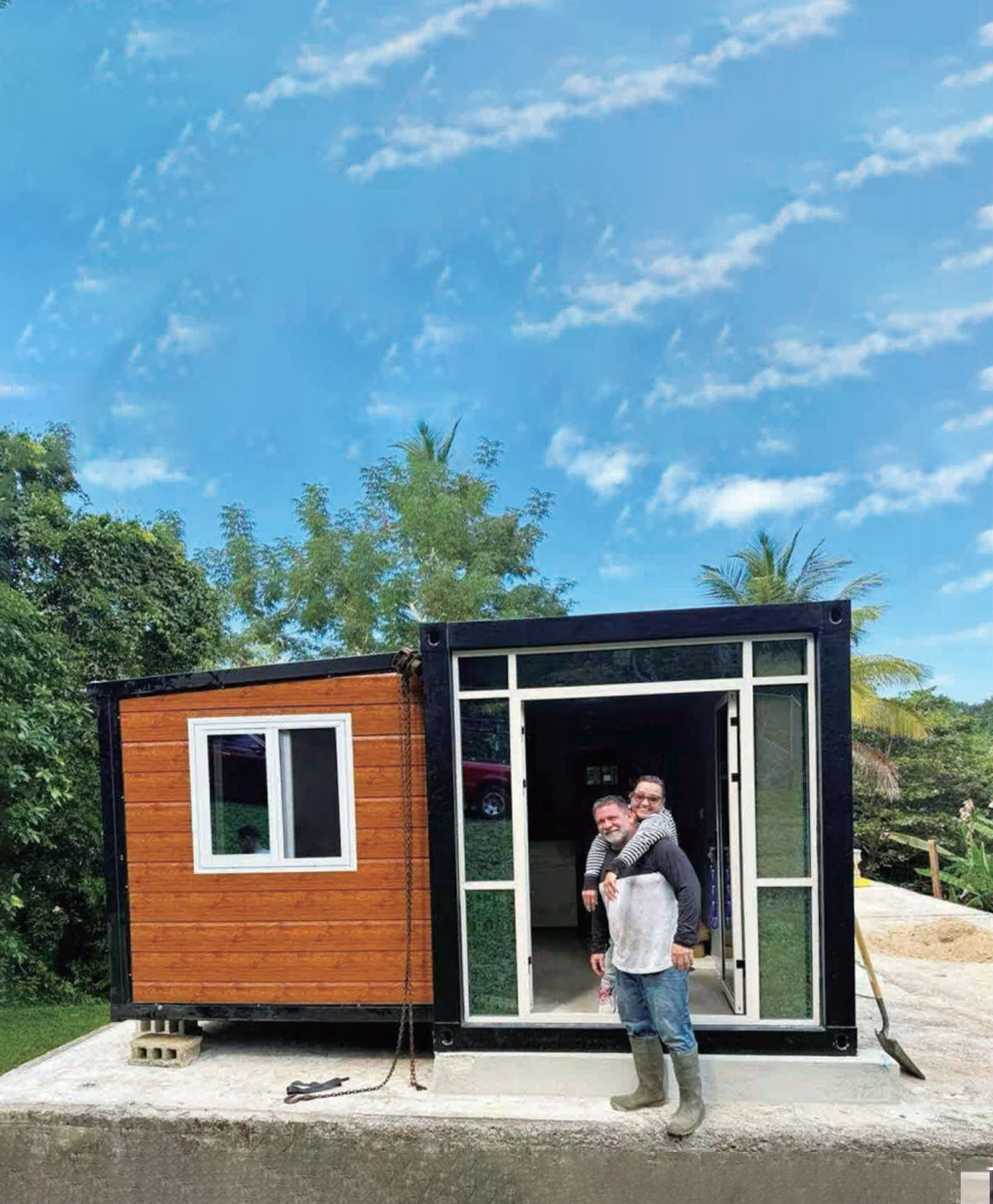 Costa Rica Rainforest Scene: Our Prefabricated Foldable Container House, Livable Compact Unit