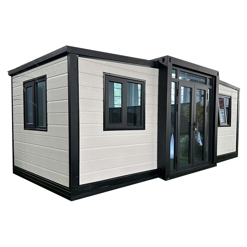 10ft Double-Wing Sloped Roof Foldable House, Compact Prefab Cabin for Scenic Homestay, Space-Saving, Flexible & Convenient