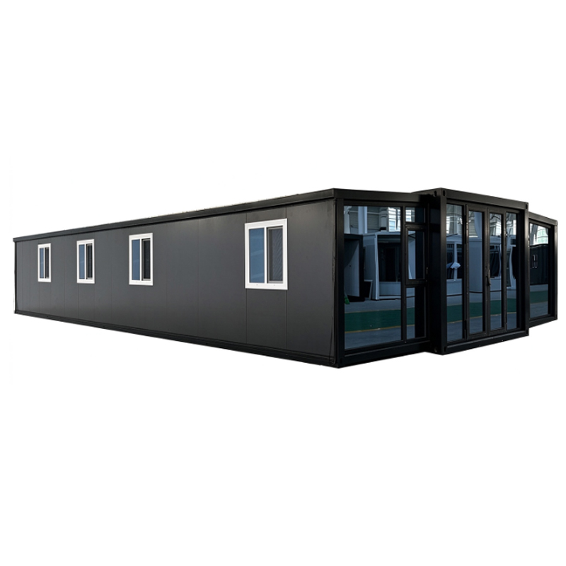 40ft Sloped Roof Double-Wing Foldable Container House, Customizable Exterior Color & Wall Thickness