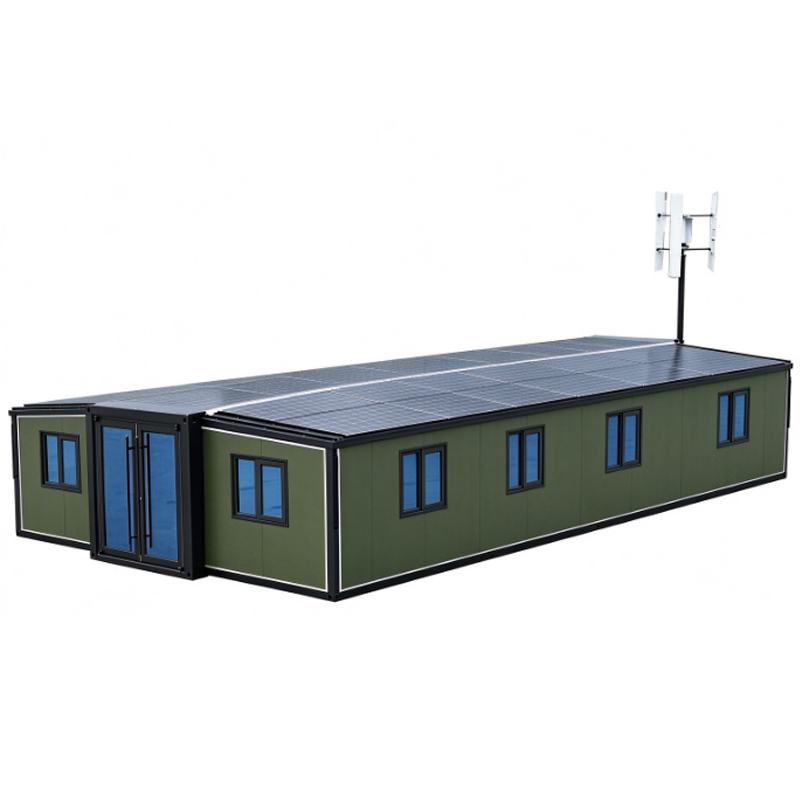 Forest Prefab Cabin with Complete PV Energy Storage System, Outdoor Sunroom, Quick Assemble Modular Container Building