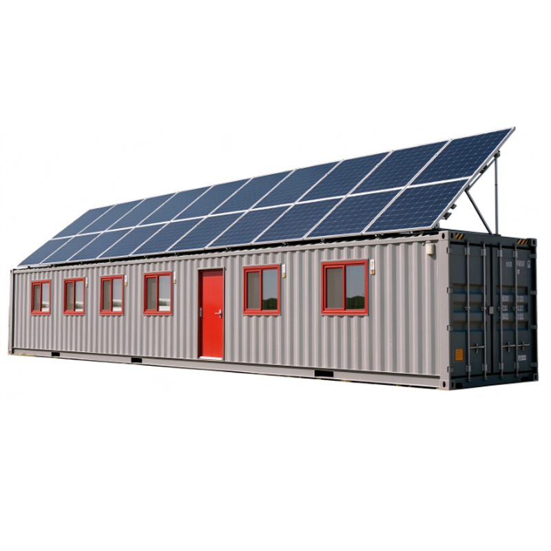 Desert Prefab Cabin with PV Energy Storage System, Foldable Container House for Construction Site Property Office & Accommodation, Mobile Cabin