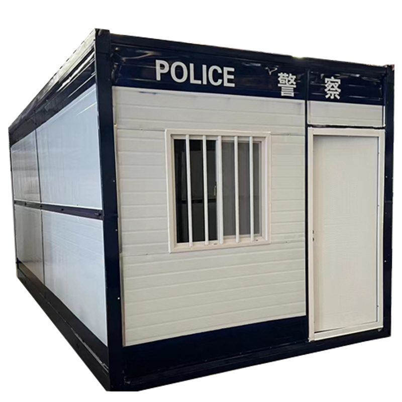 Police Mobile Booth, Security Kiosk, Outdoor Steel Structure Guard Room, Glass Toll Booth, Rainproof Duty Cabin for Construction Sites